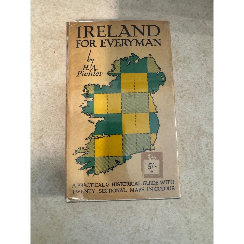 Ireland For Everyman H.A. Piehler Vintage 1938 Travel Guide 20 Color Maps
